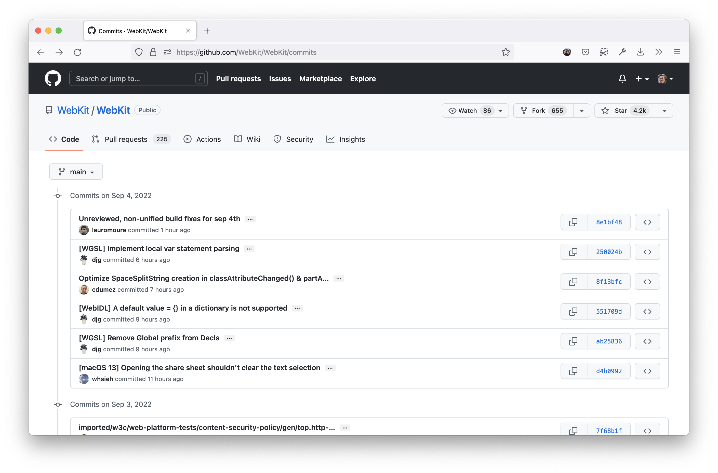 WebKit on GitHub
