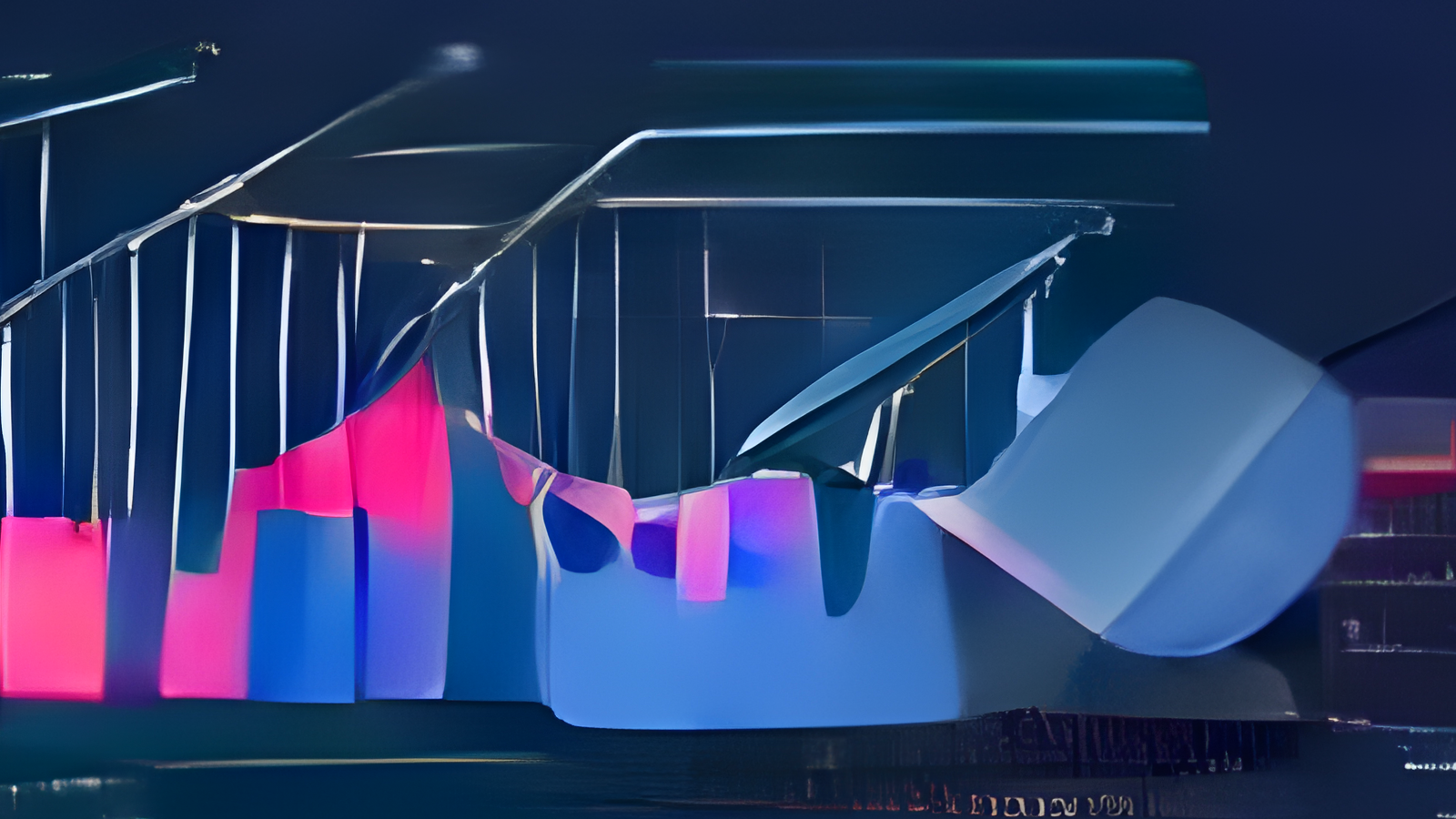 "A cyberpunk style image depicting Netlify analytics generated by DALL·E mini."